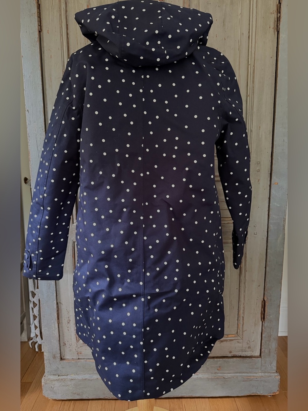 NWT Boden Suki waterproof Navy Hooded Raincoat US14 - Picture 2 of 9